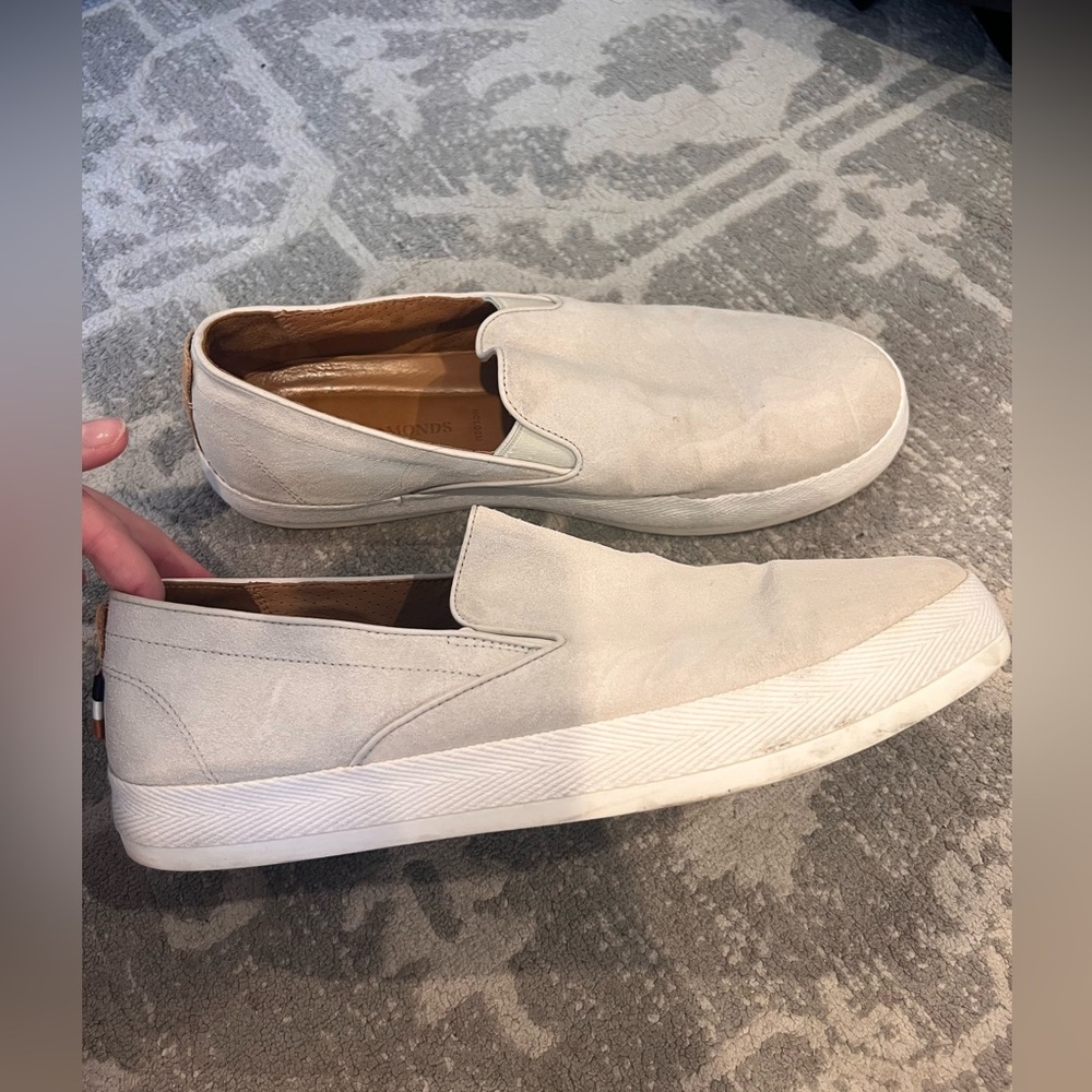 Allen Edmonds Men's Cream Slip-On Shoes loafers size 10.5